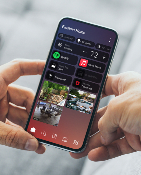 Control4 smart home automation system by Astro Electric in Clyde Hill, featuring mobile app control, lighting scenes, and integrated home management